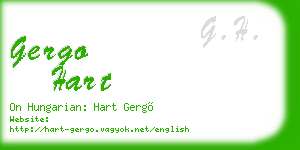 gergo hart business card