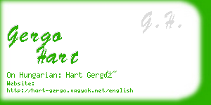 gergo hart business card